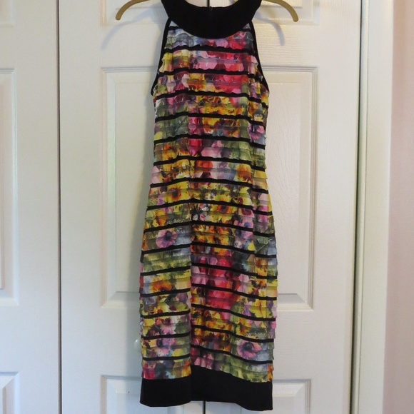 Joseph Ribkoff Dresses & Skirts - Joseph Ribkoff Ruffle Floral Sheath Dress Sz 8